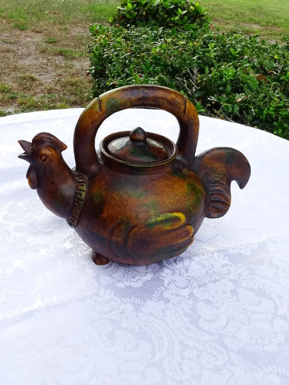 Rustic Rooster Coffee Teapot